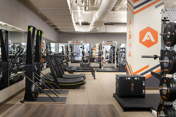 Alpha space on the fitness floor at Life Time Penn 1 club location