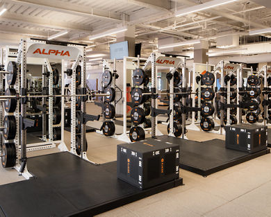 Alpha space on the fitness floor at Life Time Penn 1 club location