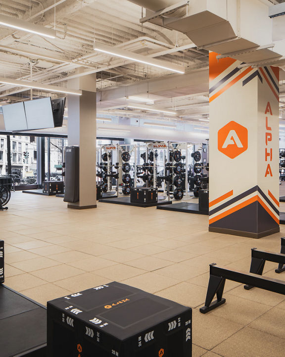 Alpha space on the fitness floor at Life Time Penn 1 club location