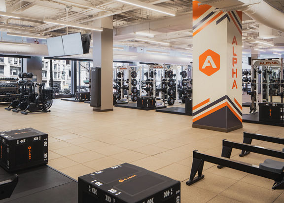Alpha space on the fitness floor at Life Time Penn 1 club location