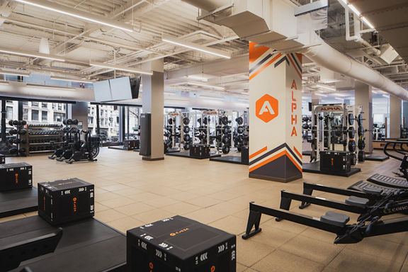 Alpha space on the fitness floor at Life Time Penn 1 club location