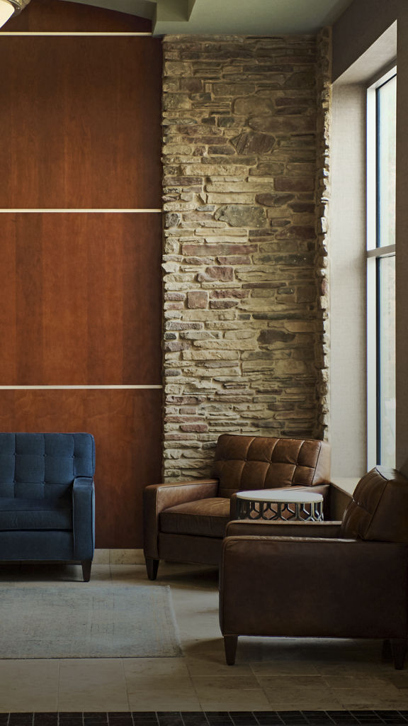 reception lounge area at Life Time