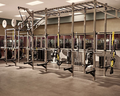 fitness floor at Life Time