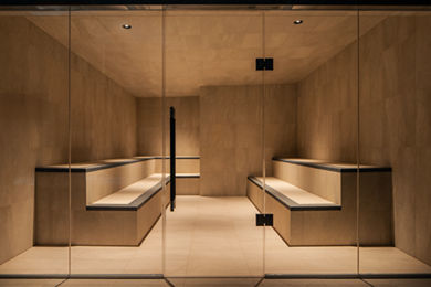 inside steamroom at Life Time