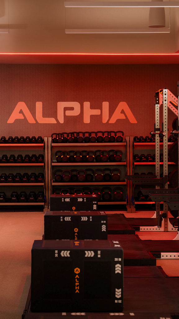 Alpha small group training area on the fitness floor