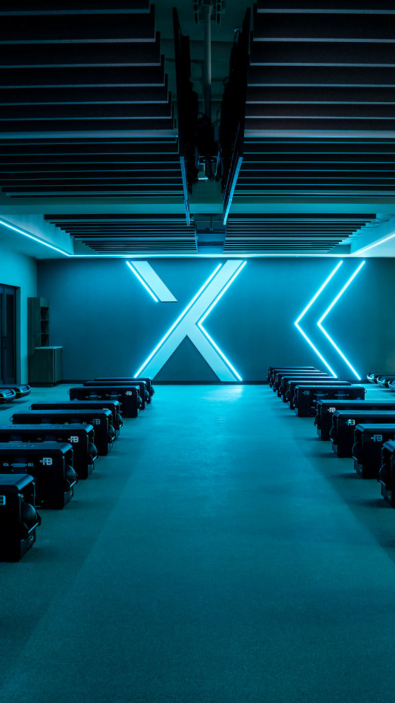 studio with treadmils