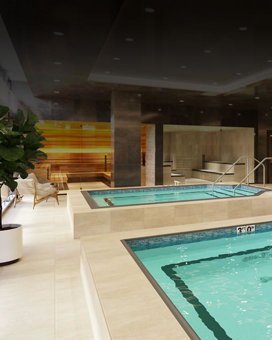 hydrotherapy suite at Life Time