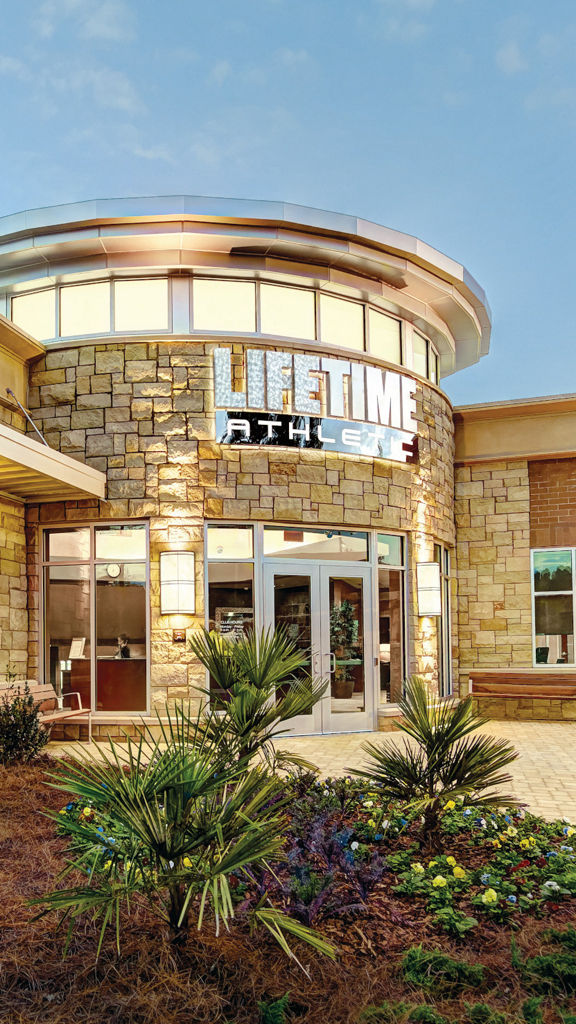 The exterior of the Peachtree Corners Life Time location