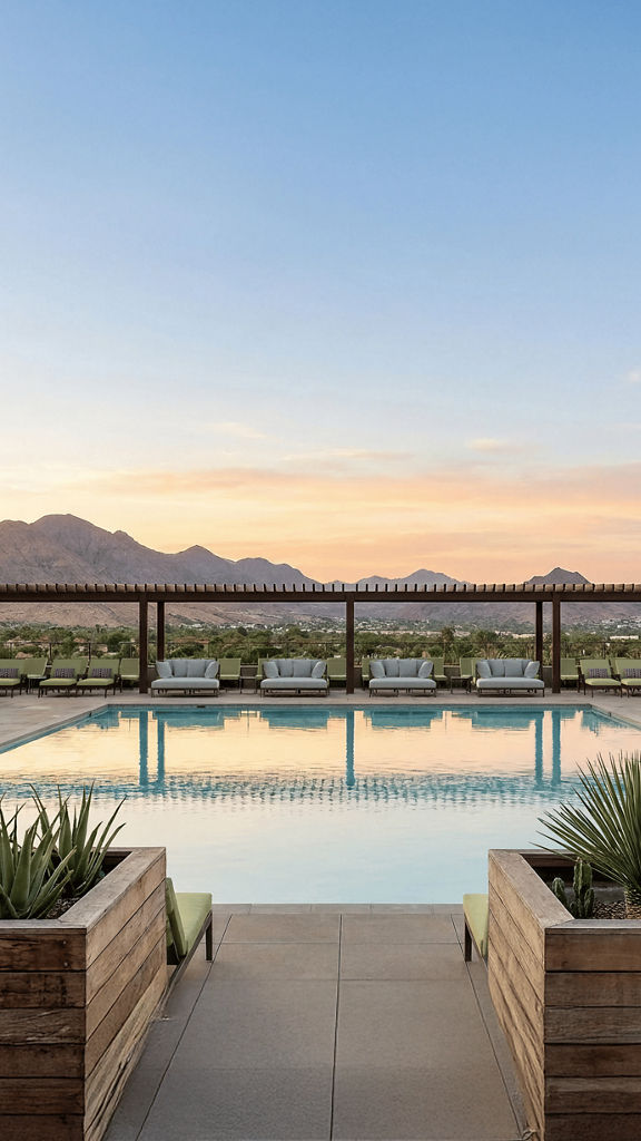 outdoor pool at Life Time