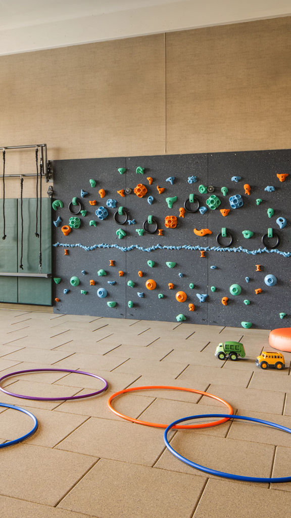 Open play space in the child center at Life Time