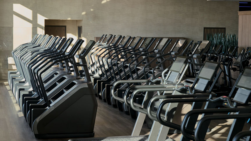 fitness floor at Life Time