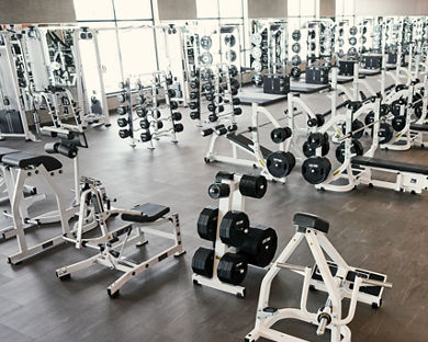 Workout floor at life time