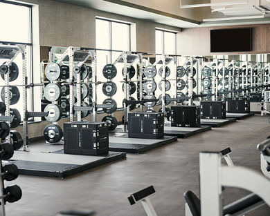 weight rack at Life Time