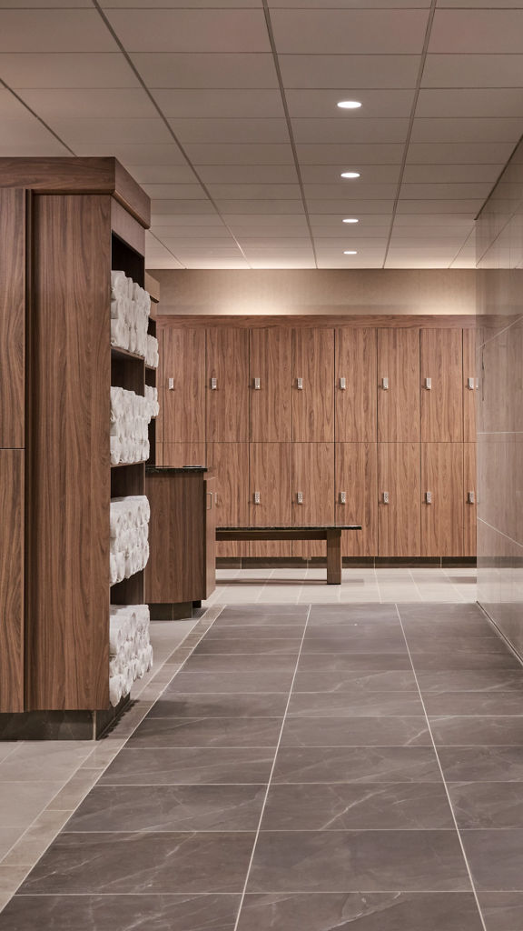 locker rooms at Life Time