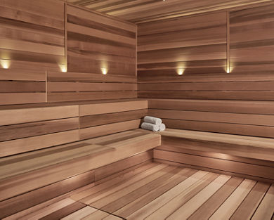 sauna room at Life Time