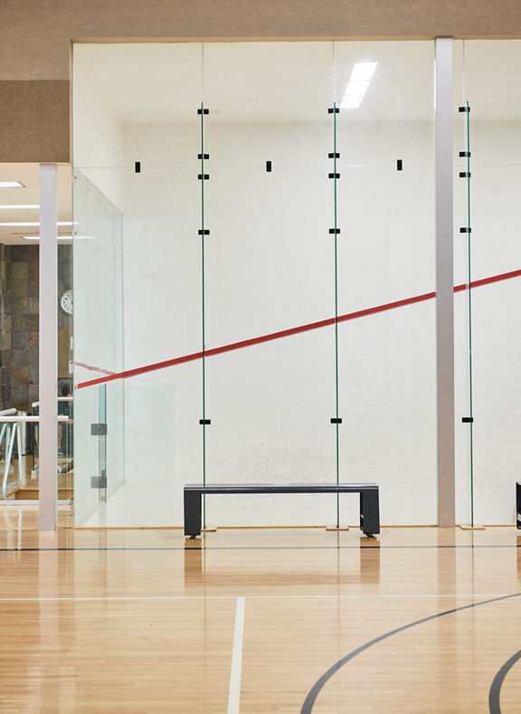 Squash court at the Life Time South Austin club location