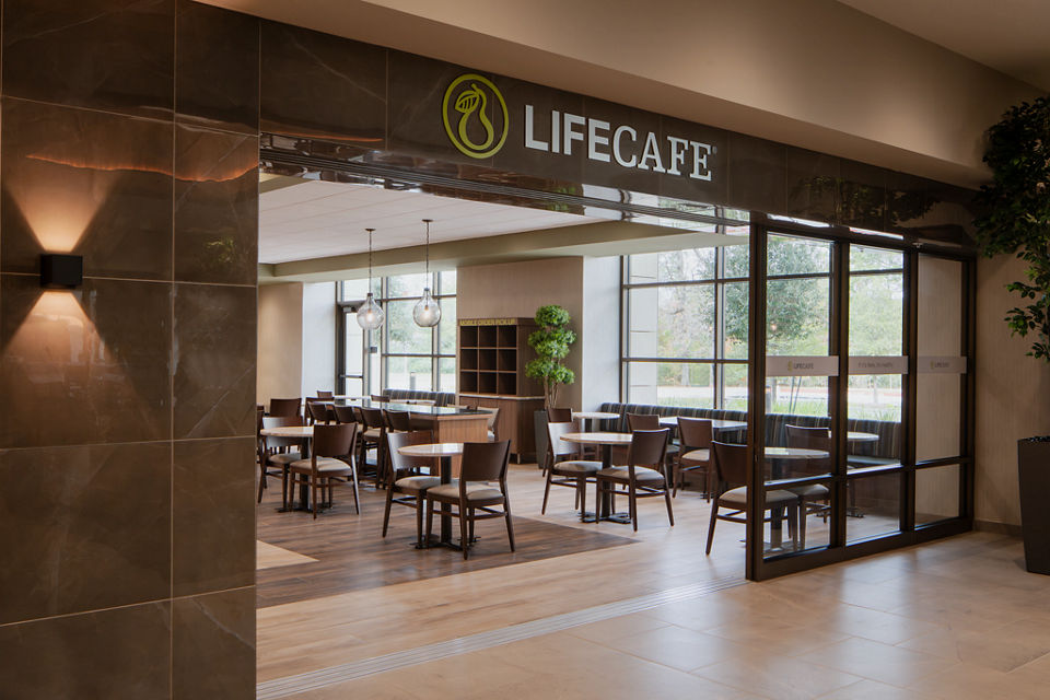 Entrance to the LifeCafe at Life Time