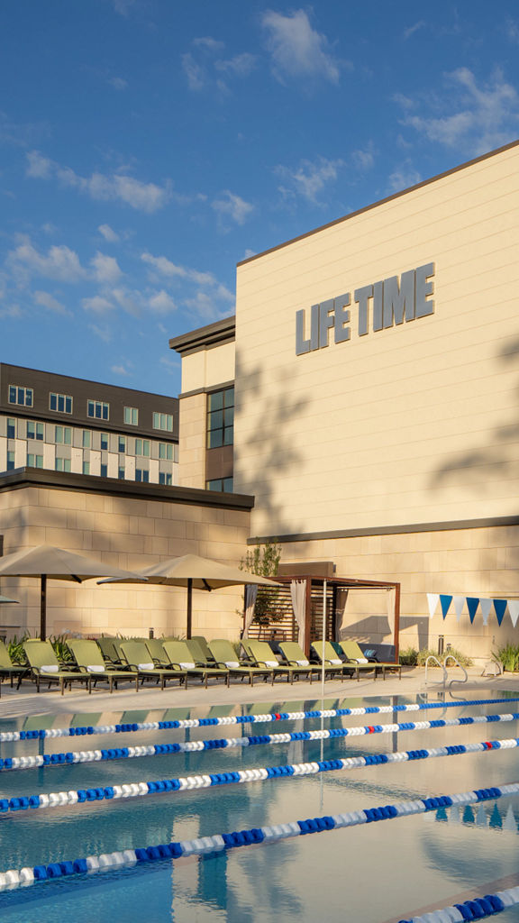 Outdoor lap pool at Life Time