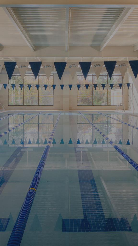 An 6 lane indoor pool at life time