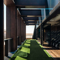 Outdoor turf walkway area at the Life Time Scottsdale Fashion square club location