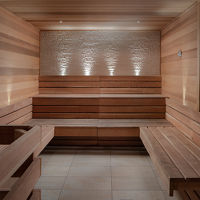Indoor dry sauna at the Life Time Scottsdale Fashion Square club location