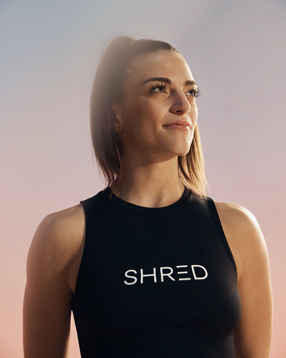 Close up of Emma, a Shred strength instructor at Life Time