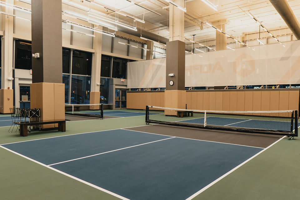 2 indoor pickleball courts at Life Time Sky