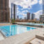 The rooftop pool deck at Life Time Sky