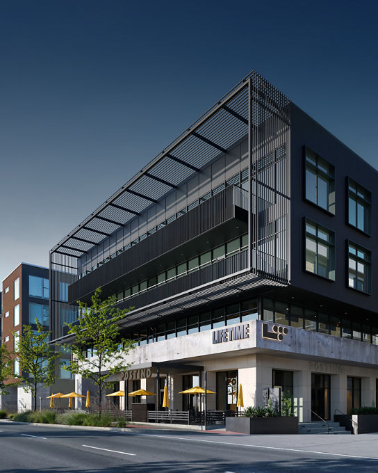 Exterior of Life Time Building