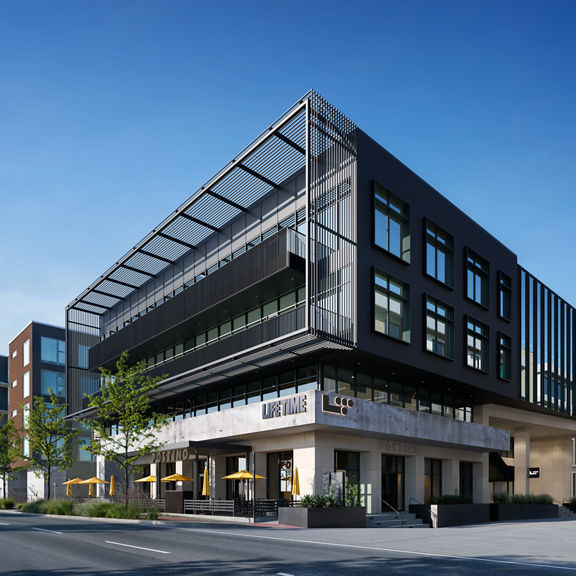 Exterior of Life Time Building