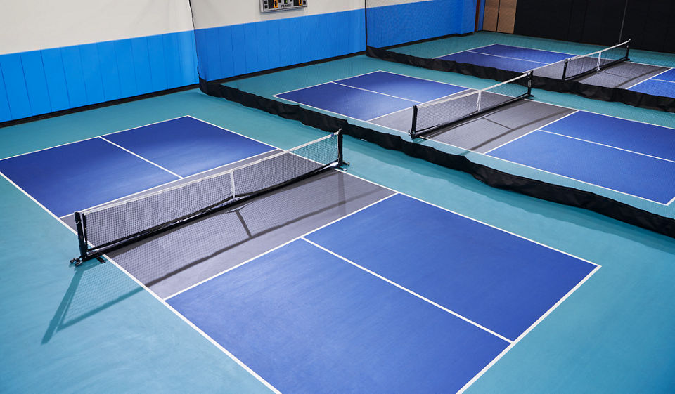 3 indoor pickleball courts