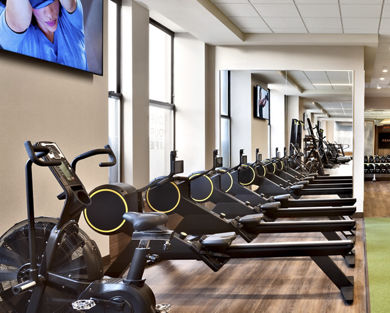 Rowing cardio machines at Life Time