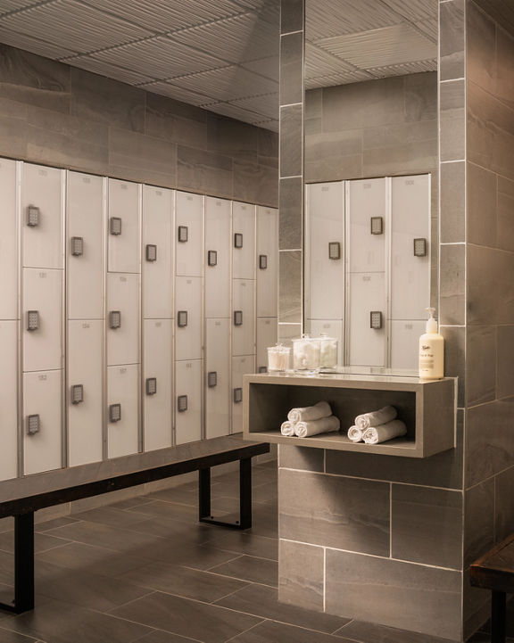 locker rooms at Life Time 5th Ave