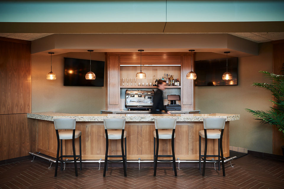 Coffee bar area at Life Time