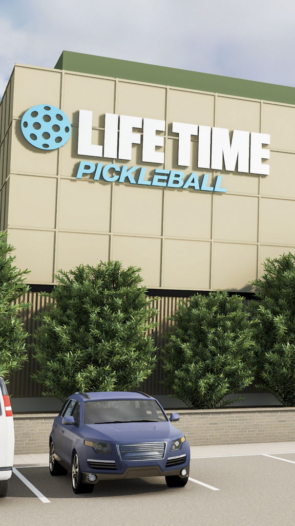 The exterior of the Bloomington North Life Time location